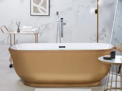 Badewanne Freistehend Gold Oval 170 X 77 Cm Tesoro