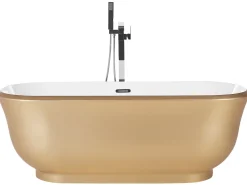 Badewanne Freistehend Gold Oval 170 X 77 Cm Tesoro