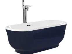 Badewanne Freistehend Marineblau Oval 170 X 77 Cm Tesoro