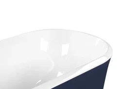 Badewanne Freistehend Marineblau Oval 170 X 77 Cm Tesoro