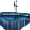 Badewanne Freistehend Marineblau Marmor Optik 170 X 80 Cm Rioja