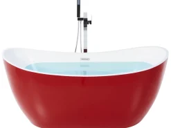 Badewanne Freistehend Rot Oval 150 X 75 Cm Antigua
