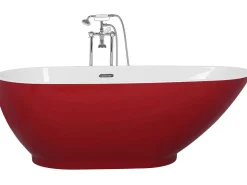 Badewanne Freistehend Rot Oval 170 X 80 Cm Guiana