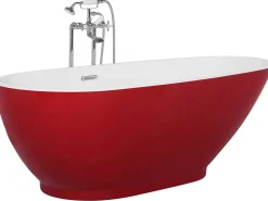Badewanne Freistehend Rot Oval 170 X 80 Cm Guiana