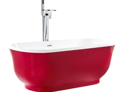 Badewanne Freistehend Rot Oval 170 X 77 Cm Tesoro