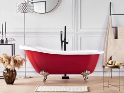 Badewanne Freistehend Rot Oval 153 X 77 Cm Cayman