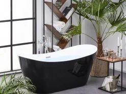 Badewanne Freistehend Schwarz Oval 180 X 78 Cm Antigua