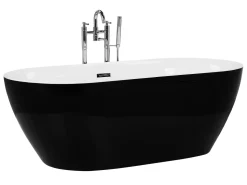 Badewanne Freistehend Schwarz Oval 150 X 75 Cm Carrera