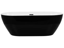 Badewanne Freistehend Schwarz Oval 150 X 75 Cm Carrera