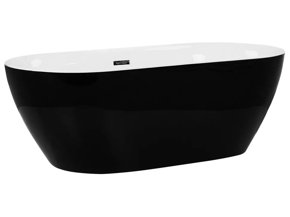 Badewanne Freistehend Schwarz Oval 150 X 75 Cm Carrera