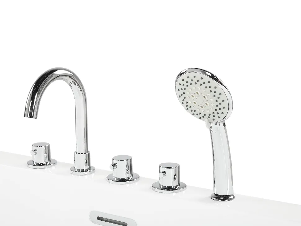 Badewanne Freistehend Schwarz Mit Armatur Oval 170 X 80 Cm Rotso