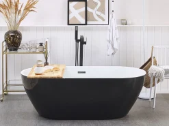 Badewanne Freistehend Schwarz Oval 150 X 75 Cm Nevis