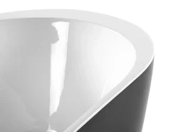 Badewanne Freistehend Schwarz Oval 150 X 75 Cm Nevis