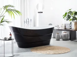 Badewanne Freistehend Schwarz Oval 170 X 73 Cm Buenavista