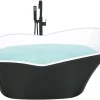 Badewanne Freistehend Schwarz / Weis 170 X 80 Cm Dulcina