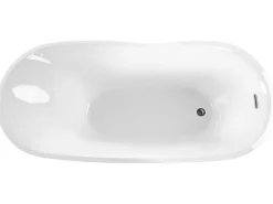 Badewanne Freistehend Schwarz / Weis 170 X 80 Cm Dulcina