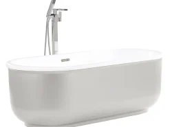 Badewanne Freistehend Silber Oval 170 X 80 Cm Pinel