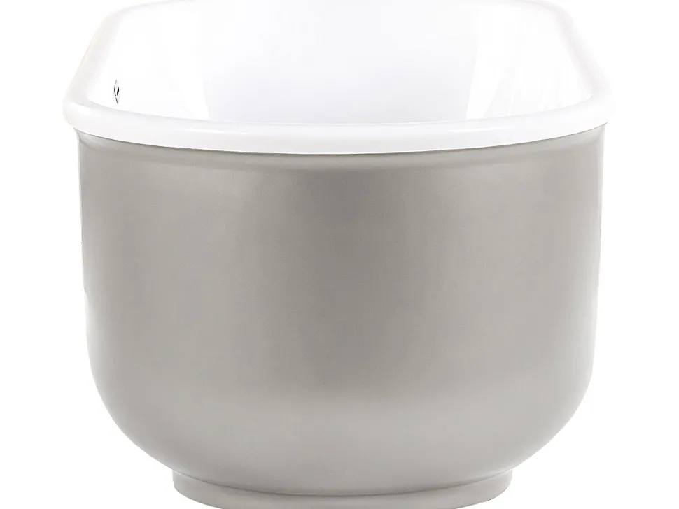 Badewanne Freistehend Silber Oval 170 X 80 Cm Pinel