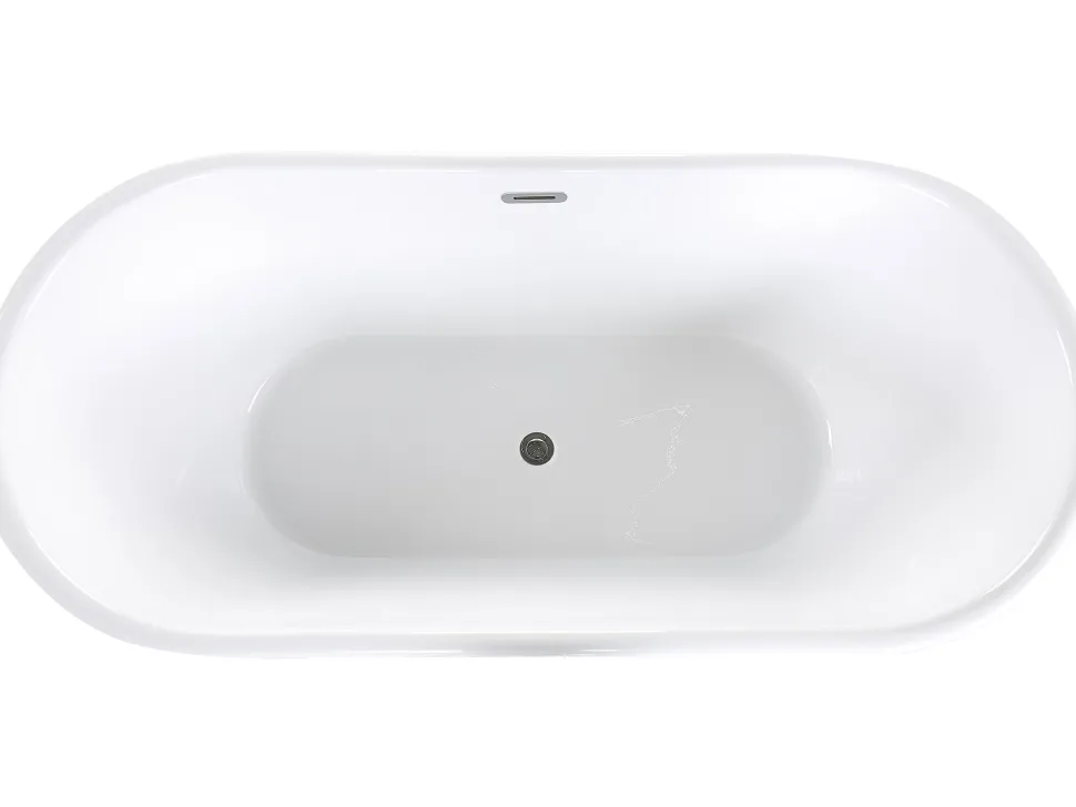 Badewanne Freistehend Silber Oval 170 X 80 Cm Pinel