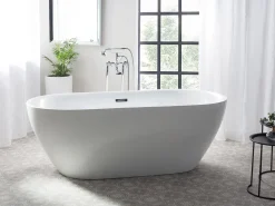 Badewanne Freistehend Weis Oval 180 X 80 Cm Carrera