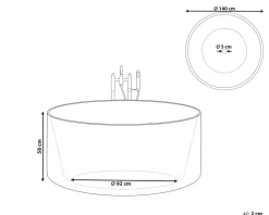 Badewanne Freistehend Weis Rund 140 Cm Ibiza