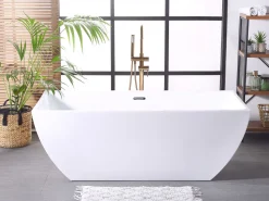 Badewanne Freistehend Weis Eckig 170 X 80 Cm Cabruna