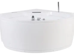 Badewanne-Whirlpool Mit Bluetooth Lautsprecher Weis Eckmodell 150 X 114 Cm Milano