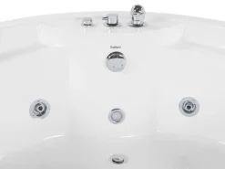 Badewanne-Whirlpool Mit Bluetooth Lautsprecher Weis Eckmodell 150 X 114 Cm Milano
