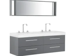 Badmobel Set Grau Malaga
