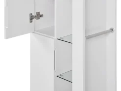 Badmobel Set 3-Teilig Weis / Heller Holzfarbton Figueres