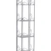 Badregal Metall Antik Optik Grau 4 Facher Klappbar Valdivia