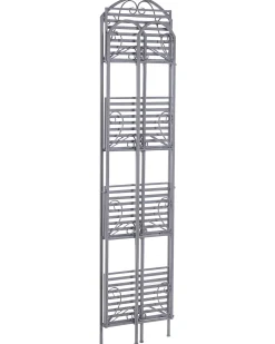 Badregal Metall Antik Optik Grau 4 Facher Klappbar Valdivia