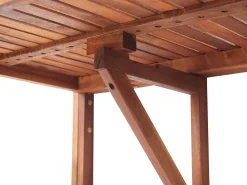 Balkonhangetisch Akazienholz Hohenverstellbar 60 X 40 Cm Dunkelbraun Udine