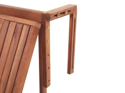 Balkonhangetisch Akazienholz Hohenverstellbar 60 X 40 Cm Dunkelbraun Udine