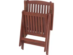 Balkonset Akazienholz Dunkelbraun Verstellbar Auflagen Cremeweis Toscana
