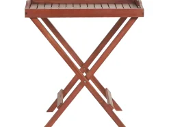 Balkonset Akazienholz Dunkelbraun Verstellbar Auflagen Cremeweis Toscana