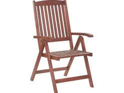 Balkonset Akazienholz Dunkelbraun Verstellbar Auflagen Cremeweis Toscana