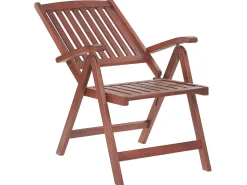 Balkonset Akazienholz Dunkelbraun Verstellbar Auflagen Cremeweis Toscana
