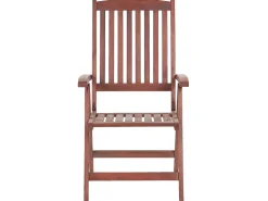 Balkonset Akazienholz Dunkelbraun Verstellbar Auflagen Cremeweis Toscana