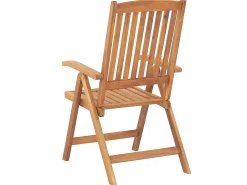 Balkonset Akazienholz Hellbraun 2-Sitzer Verstellbar Auflagen Blau Java