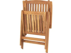 Balkonset Akazienholz Hellbraun 2-Sitzer Verstellbar Auflagen Blau Java