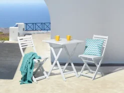 Balkonset Akazienholz Weis Fiji