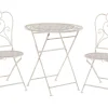 Balkonset Beige 2 Stühle Klapptisch Metall Trieste