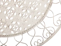 Balkonset Beige 2 Stühle Klapptisch Metall Trieste