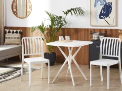 Balkonset Kunststoff Weis 2 Stühle Sersale