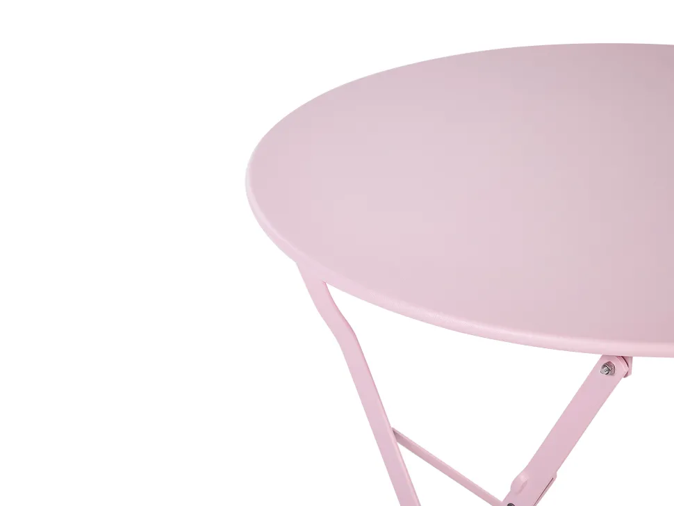 Balkonset Pastellrosa 2 Stühle Zusammenklappbar Fiori