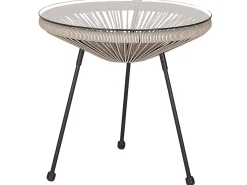 Balkonset Rattan Hellgrau Acapulco Ii