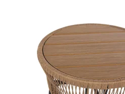 Balkonset Rattan Naturlich Auflagen Grau Gargano