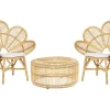 Balkonset Rattan Naturlich 2-Sitzer Auflagen Beige Florentine / Limni