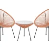 Balkonset Rattan Orange Acapulco Ii